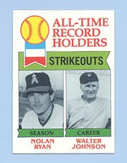 1979 Topps Baseball Cards      417     Nolan Ryan/Walter Johnson ATL DP